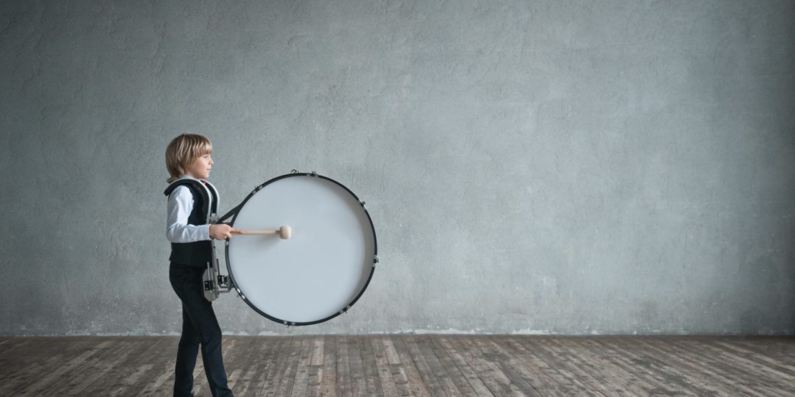 Musician with drum